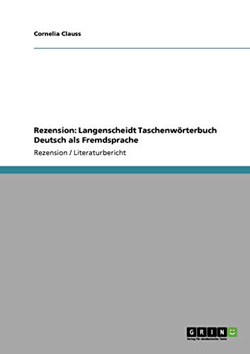 Rezension Langenscheidt Taschenwrterbuch Deutsch als Fremdsprache [Paperback]