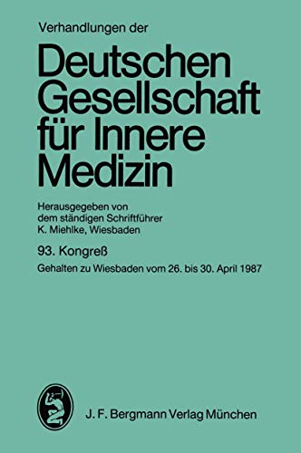 Kongre gehalten zu Wiesbaden vom 26. bis 30. April 1987 [Paperback]