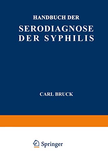 Handbuch der Serodiagnose der Syphilis [Paperback]