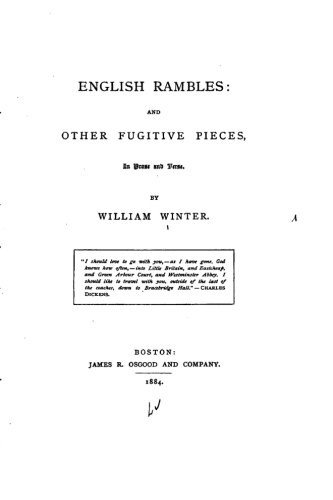 English Rambles, And Other Fugitive Pieces, In Prose And Verse [Paperback]