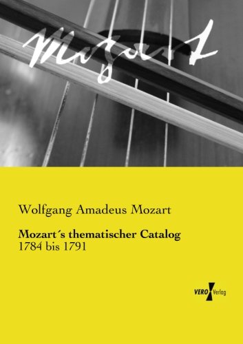 Mozart's Thematischer Catalog [Paperback]
