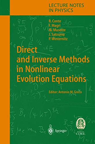 Direct and Inverse Methods in Nonlinear Evolution Equations Lectures Given at t [Hardcover]