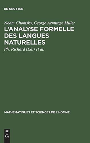 Analyse Formelle des Langues Naturelles  (Introduction to the Formal Analysis o [Hardcover]
