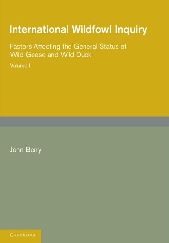 International Wildfowl Inquiry Volume 1, Factors Affecting the General Status o [Paperback]