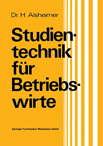 Studientechnik fr Betriebswirte [Paperback]