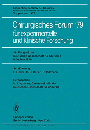 Chirurgisches Forum 79 fr experimentelle und klinische Forschung [Paperback]