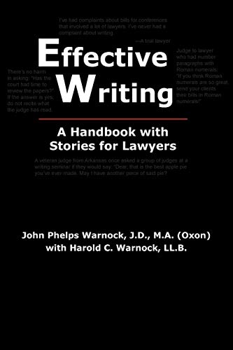 Effective Writing A Handbook With Stories For Lawyers [Paperback]
