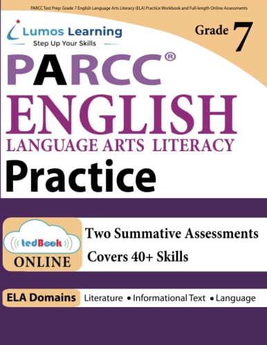 PARCC Test Prep Grade 7 English Language Arts Literacy (ELA) Practice Workbook  [Paperback]