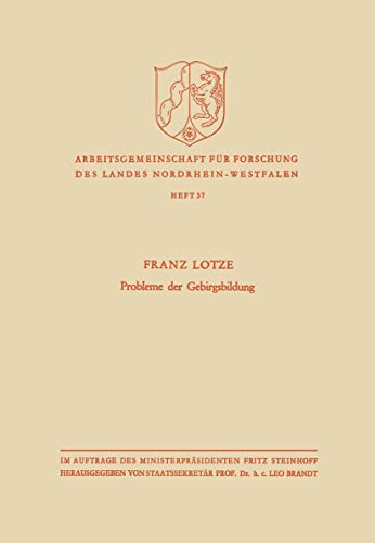Probleme der Gebirgsbildung [Paperback]