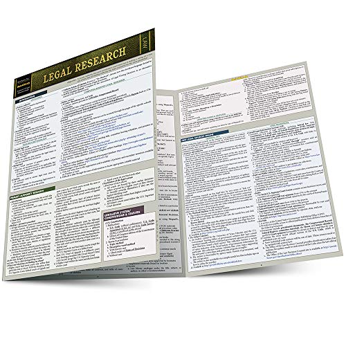 Legal Research a QuickStudy Laminated Law Reference [Fold-out book or cha]