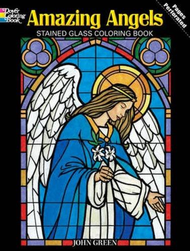 Amazing Angels Stained Glass Coloring Book [Paperback]