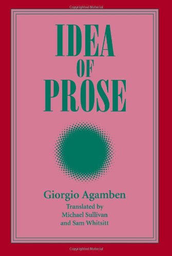 Idea Of Prose (suny Series, Intersections Philosophy & Critical Theory) [Paperback]