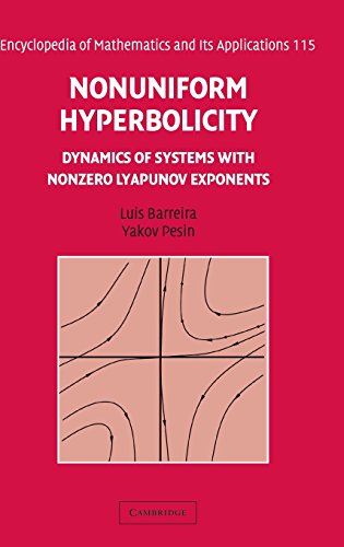 Nonuniform Hyperbolicity Dynamics of Systems with Nonzero Lyapunov Exponents [Hardcover]