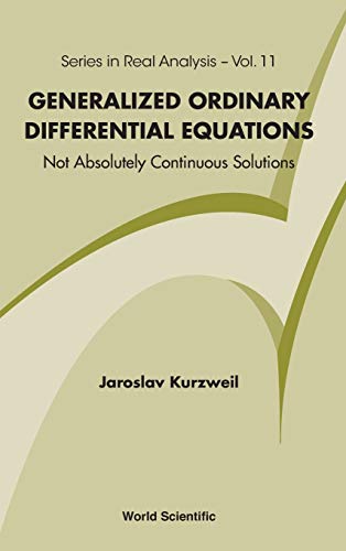 Generalized Ordinary Differential Equations Not Absolutely Continuous Solutions [Hardcover]