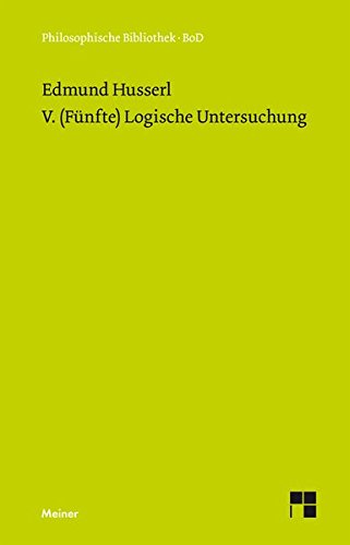 V. (f|nfte) Logische Untersuchung (german Edition) [Hardcover]
