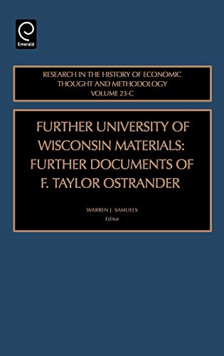 Further University of Wisconsin Materials  Further Documents of F. Taylor Ostra [Hardcover]