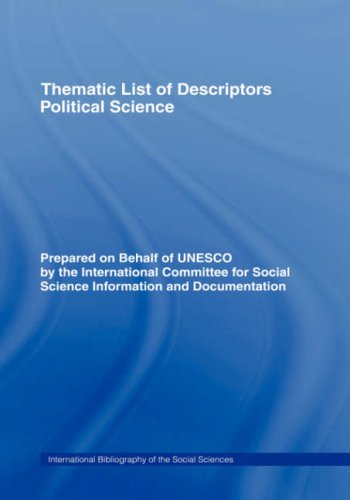Thematic List of Descriptors - Political Science [Hardcover]
