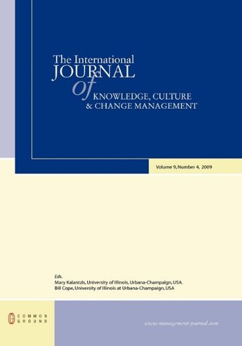 The International Journal Of Knowledge, Culture And Change Management Volume 9, [Hardcover]