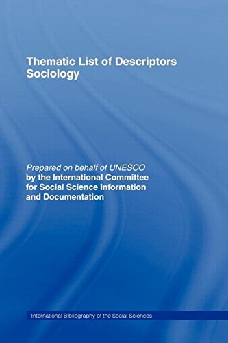 Thematic List of Descriptors - Sociology [Hardcover]