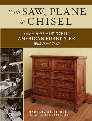 With Saw, Plane and Chisel Building Historic American Furniture With Hand Tools [Paperback]