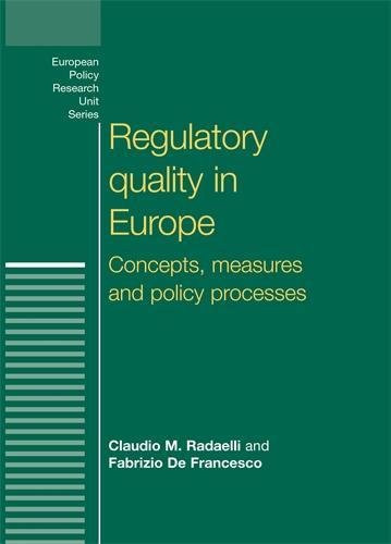 Regulatory Quality in Europe Concepts, measures and policy processes [Paperback]