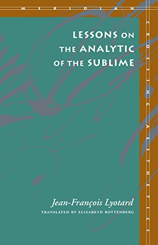 Lessons on the Analytic of the Sublime [Paperback]