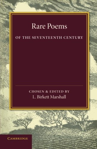 Rare Poems of the Seventeenth Century [Paperback]