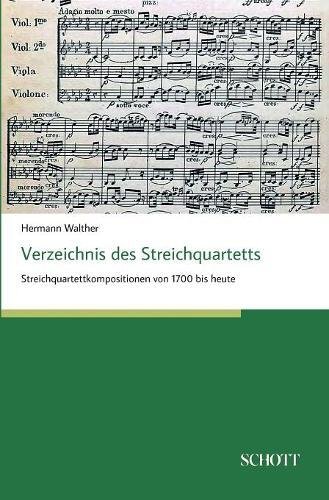 Verzeichnis des Streichquartetts [Hardcover]