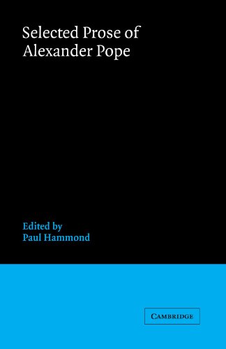 Selected Prose of Alexander Pope [Paperback]