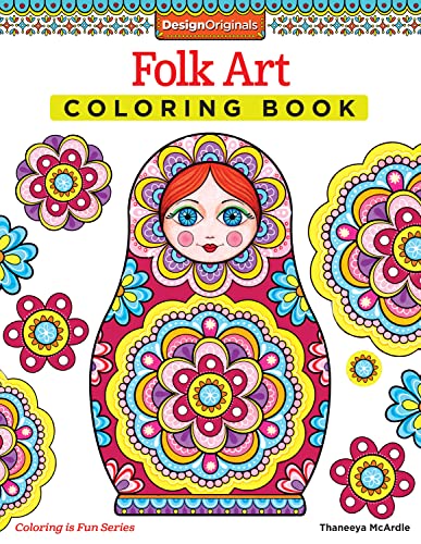 Folk Art Coloring Book [Paperback]
