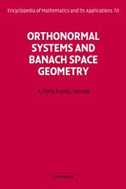 Orthonormal Systems and Banach Space Geometry [Hardcover]