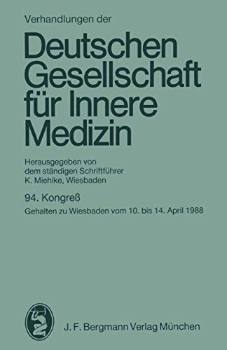 94. Kongre gehalten zu Wiesbaden vom 10. bis 14. April 1988 [Paperback]