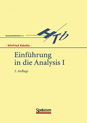 Einfhrung in die Analysis I [Paperback]