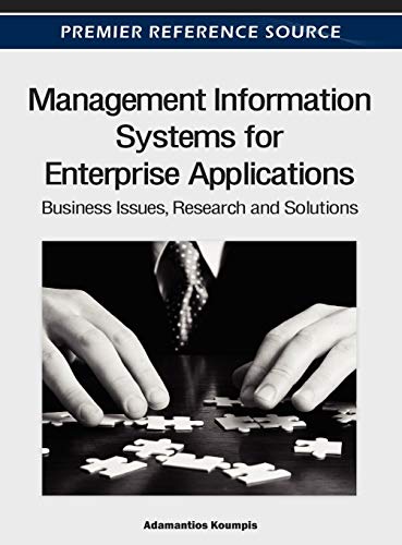 Management Information Systems for Enterprise Applications Business Issues, Res [Hardcover]