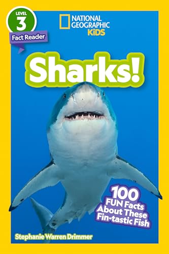 Sharks (National Geographic Kids Readers, Level 3) 100 FUN Facts About These F [Hardcover]
