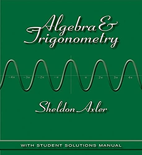 Algebra and Trigonometry [Paperback]