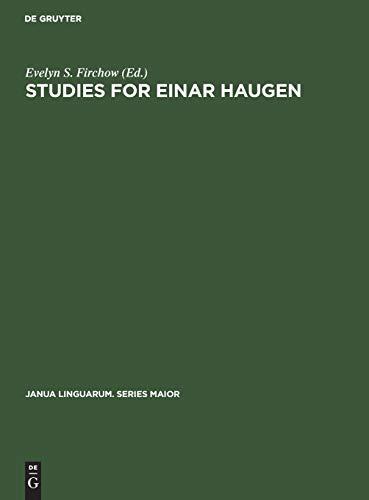 Studies for Einar Hauger Presented by Friends and Colleagues [Hardcover]