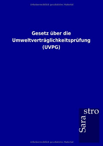 Gesetz ber Die Umweltvertrglichkeitsprfung [Paperback]