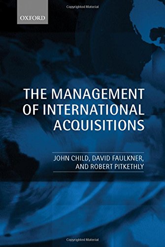 The Management of International Acquisitions [Paperback]