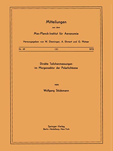 Direkte Teilchenmessungen im Morgensektor der Polarlichtzone [Paperback]