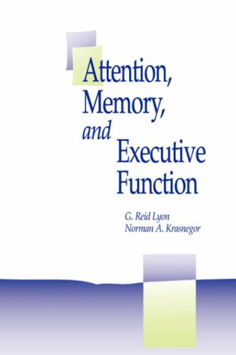 Attention, Memory, And Executive Function [Paperback]