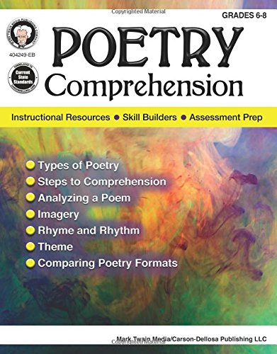 Poetry Comprehension, Grades 6 - 8 [Paperback]