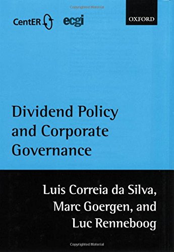 Dividend Policy and Corporate Governance [Hardcover]