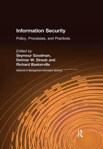 Information Security Policy, Processes, and Practices [Paperback]