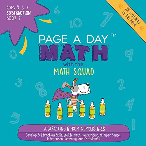 Page a Day Math Subtraction Book 7  Subtracting 6 from Numbers 6-18 [Paperback]