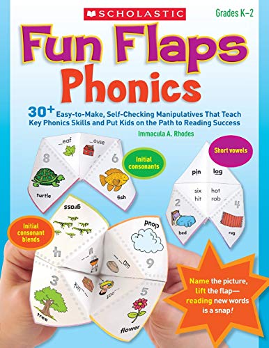 Fun Flaps Phonics 30 Easy-to-Make, Self-Checking Manipulatives That Teach Key  [Paperback]