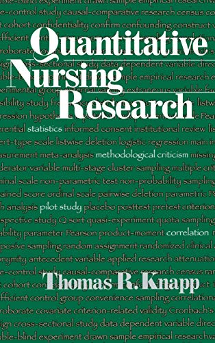 Quantitative Nursing Research [Hardcover]