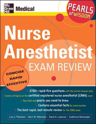 Nurse Anesthetist Exam Review Pearls of Wisdom [Paperback]