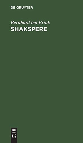 Shakspere  Fnf Vorlesungen aus dem Nachlass [Hardcover]