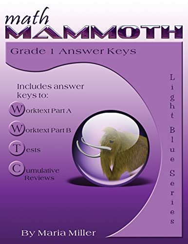 Math Mammoth Grade 1 Answer Keys [Paperback]
